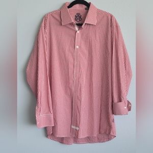 English Laundry Red White Checkered Button Down Shirt